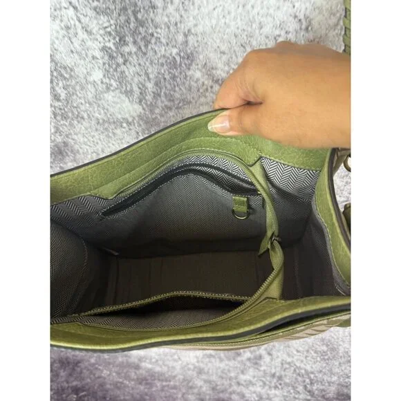 Leather Purse & Wallet Green Crossbody Tote bag Aztec Southwest Boho Tribal - Picture 9 of 16